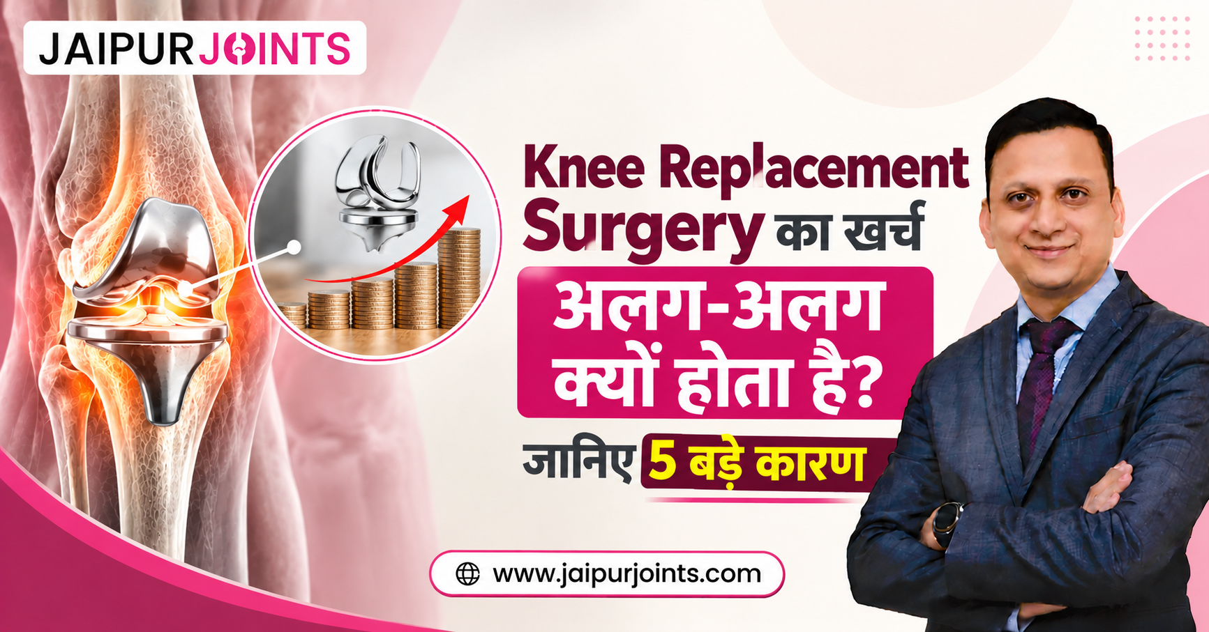 Knee Replacement Surgery का खर्च अलग-अलग क्यों होता है? जानिए 5 बड़े कारण